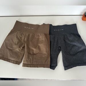 NVGTN Contour shorts black and brown bundle